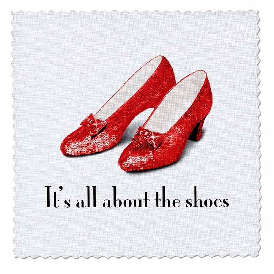 ジョージーズのカーペット Amazon.com: 3dRose qs_108339_4 Its All About The Shoes, Ruby